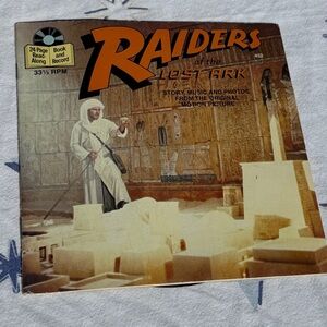 Vintage 1980’s Raiders of the Lost Ark Read-Along Record Story Book